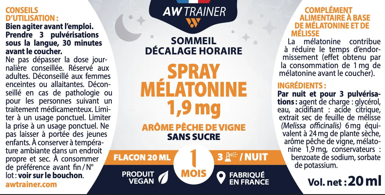 Spray Mélatonine - AW Trainer